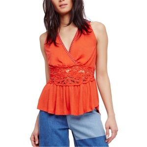 NWT Free People Megan Peplum Tank Top Small
